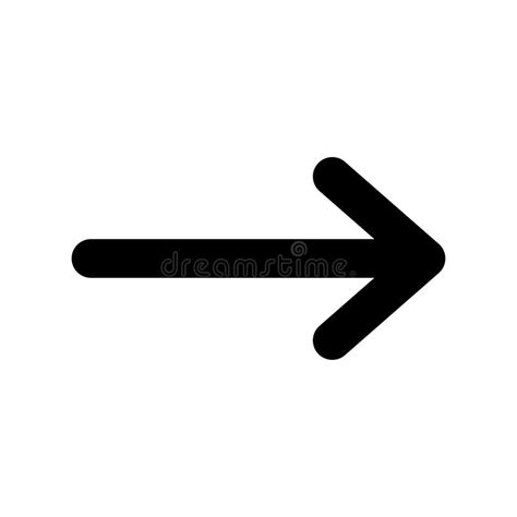 Right Arrow Vector Icon. Black Arrow Symbol. Stock Vector ...