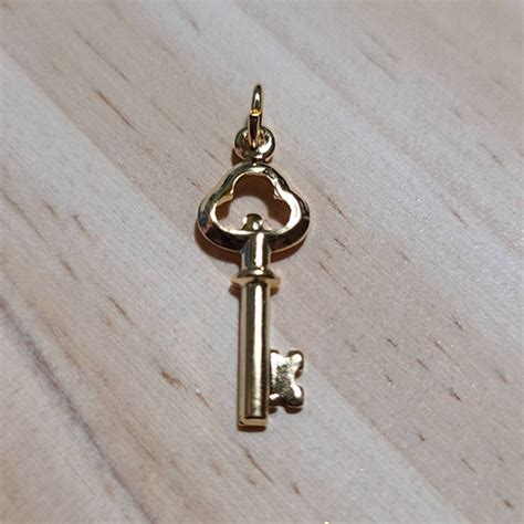 Key Charm Gold Key Charm Bracelet Charm - Etsy