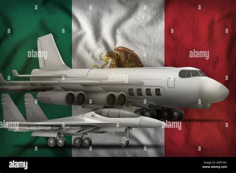 air forces on the Mexico flag background. Mexico air forces concept. 3d ...