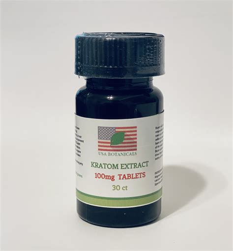 Kratom Extract Tablets 30ct (100mg) - USA Botanicals