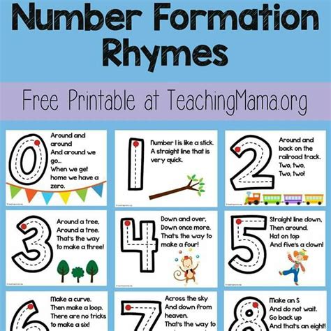 number formation rhyme | Teaching numbers, Numbers preschool, Teaching mama