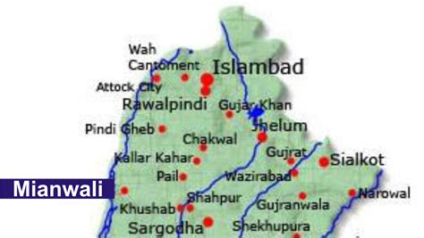 About Mianwali City: where is mianwali in Punjab(Pakistan) map