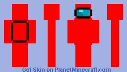 Red sus (among us) Minecraft Skin