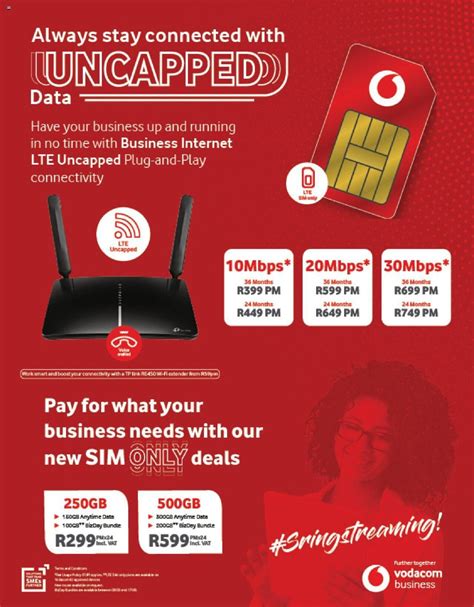 Uncapped Data 10Mbps offer at Vodacom