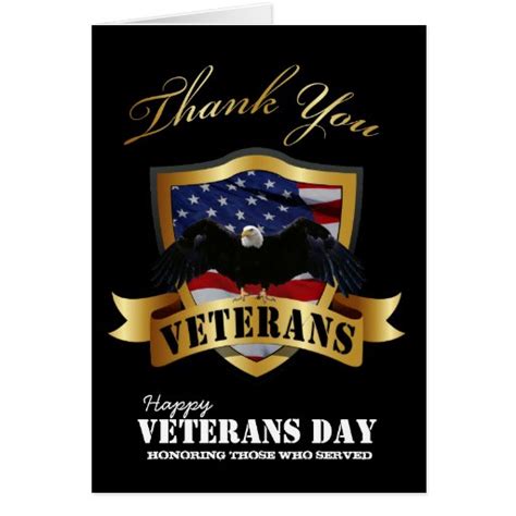 Happy Veterans Day Thank You Cards | Zazzle