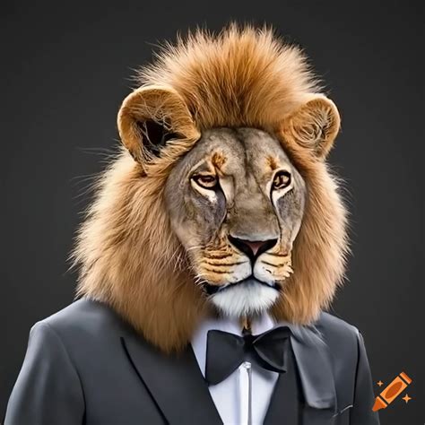 Lion in a suit on Craiyon