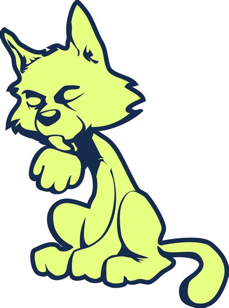 Clipart - lime cat