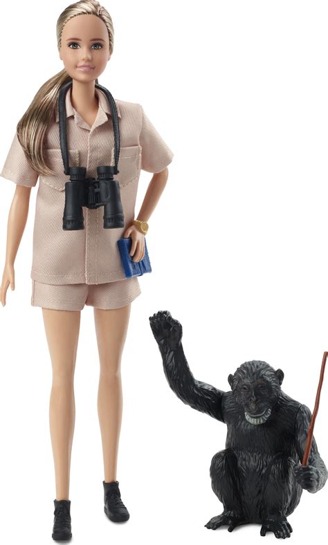 Buy Dr. Jane Goodall Barbie Inspiring Women Doll with Accessories ...