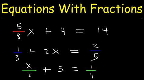 GRADE 7 QUIZ : Simple equations and Fractions | Mathematics - Quizizz