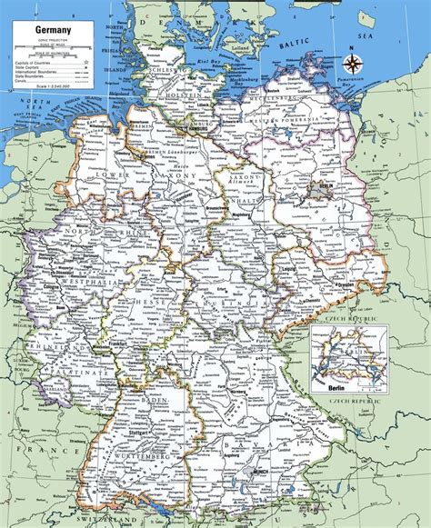 Map of Germany cities: major cities and capital of Germany