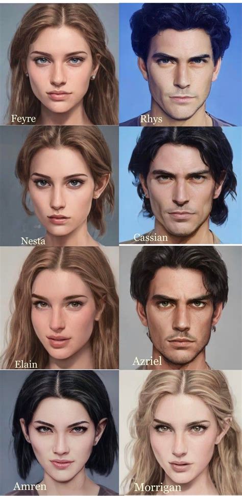 Spent a few hours making the characters in Artbreeder : acotar | Feyre ...