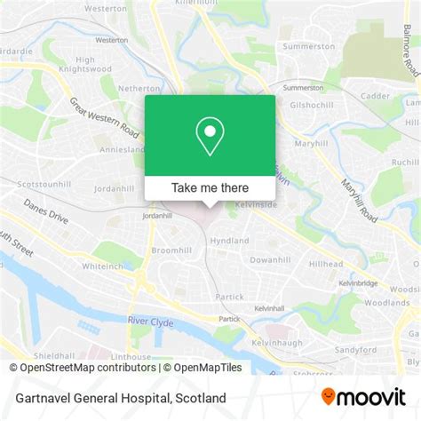 How to get to Gartnavel General Hospital in Glasgow by bus or train?