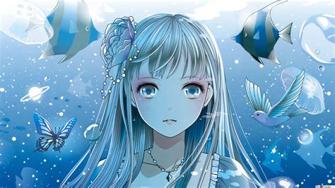 Blue Anime Girl Wallpapers - Wallpaper Cave