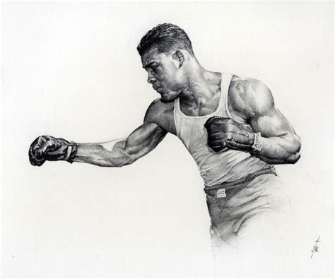 Joe Lewis, pencil illustration by Bruce Stark. | Box art, Boxing ...