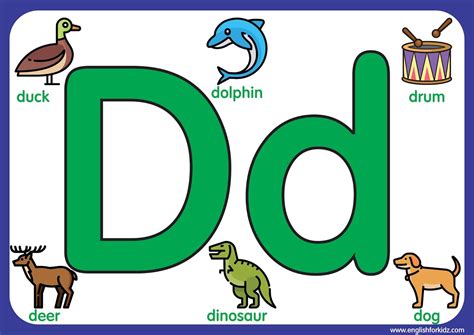 Alphabet Letter D For Words With Pictures : Download a free preview or ...