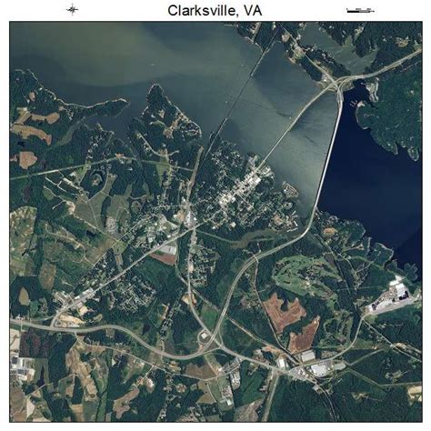 Aerial Photography Map of Clarksville, VA Virginia