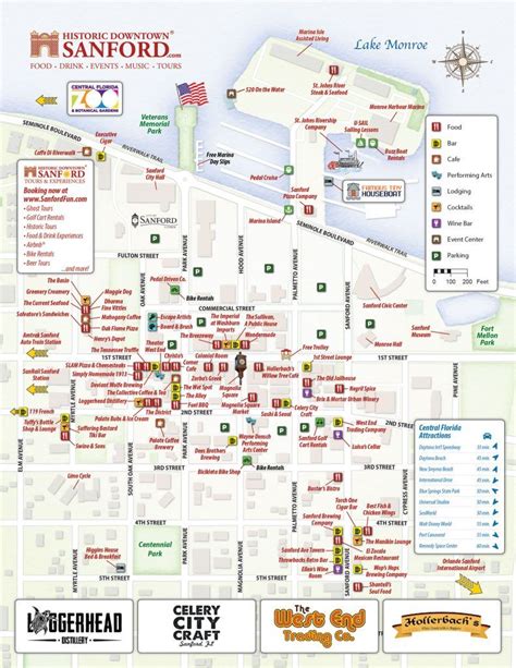 Map of Historic Downtown Sanford, FL - Historic Downtown Sanford Tours ...