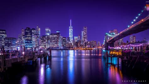 brooklyn, Bridge, Night, City, Cities, Urban, New, York, Usa, America ...