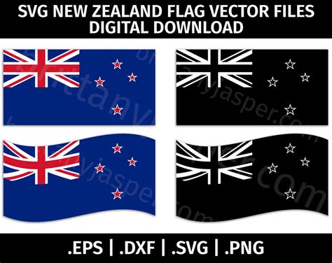 New Zealand Flag SVG Vector Clip Art Cutting Files for | Etsy