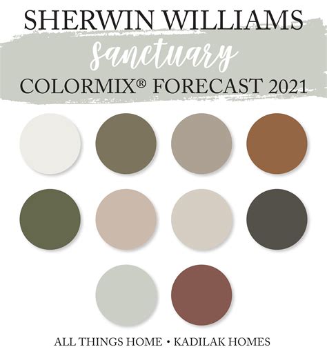 Sherwin Williams Paint | 2021 Sanctuary Palette! | Paint colors for ...