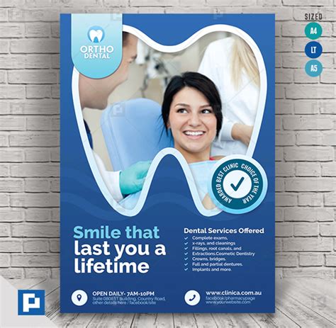 Dental Clinic Promotional Flyer - PSDPixel | Dental clinic, Dental ...