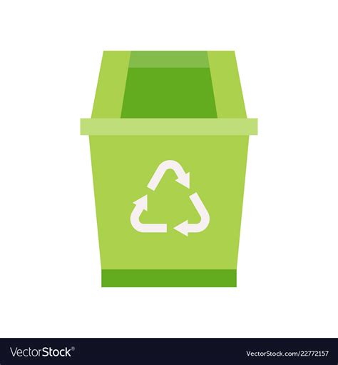 Green recycle bin and symbol cleaning Royalty Free Vector