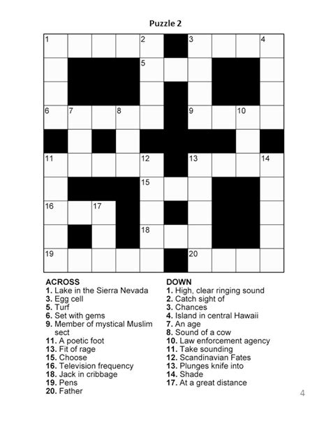 Digital Download 100 Printable Crossword Puzzles for Adults - Etsy UK