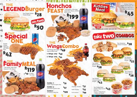 Honchos Menu Prices 2022 South Africa