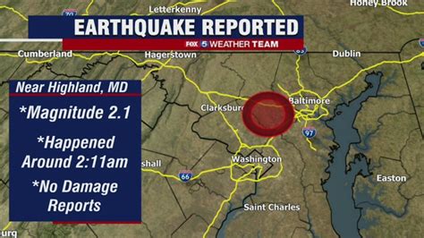 Small earthquake recorded near Columbia, Maryland overnight | FOX 5 DC