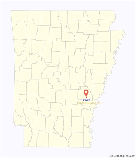 Map of DeWitt city, Arkansas - Thong Thai Real