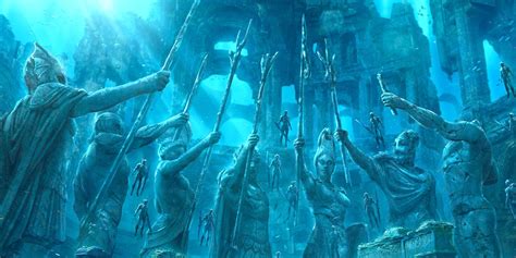 Aquaman Concept Art Shows Atlanteans Riding Great White Sharks