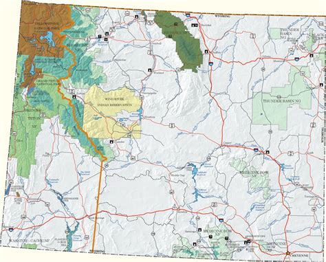 Bighorn Mountains Map