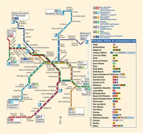 Strasbourg Tram System Map