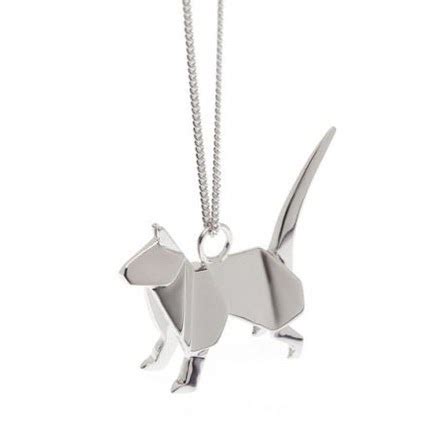 Catsparella: Origami Kitty Cat Necklace