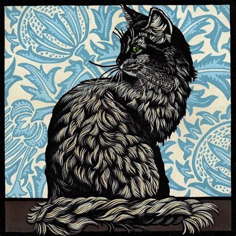 Pin by marguerite butler on Art | Lino art, Woodcuts prints, Cat art