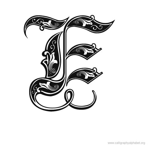 Calligraphy Alphabet Gothic E | Calligraphy alphabet, Lettering ...