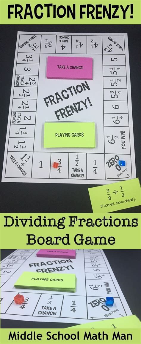 Fraction Frenzy is a math board game to help students practice dividing ...