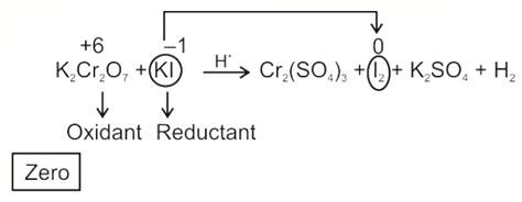 23 Potassium dichromate reacts with potassium iodide in acidic medium ...