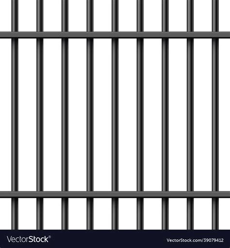 Black realistic metal prison bars isolated Vector Image