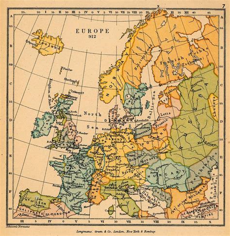 Map of Europe in 912 | Europe map, Map, Historical maps