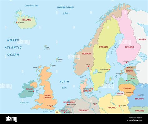 Map Of Uk And Northern Europe Map High Resolution Stock Photography and ...