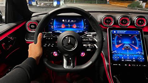 NEW 2023 C43 AMG POV NIGHT DRIVE +SOUND! 4 Cylinder AMG? Interior ...