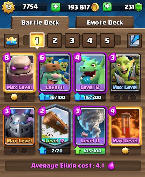 Golem, Goblin Giant Deck : r/ClashRoyale