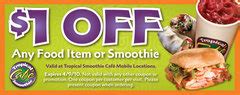 Tropical Smoothie $1 Off Coupon + Beach Trip Sweepstakes | AL.com