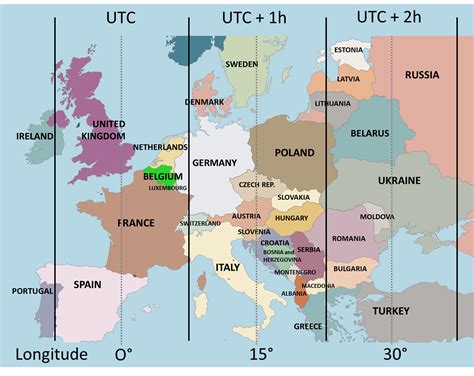 Time Zone Europe Map