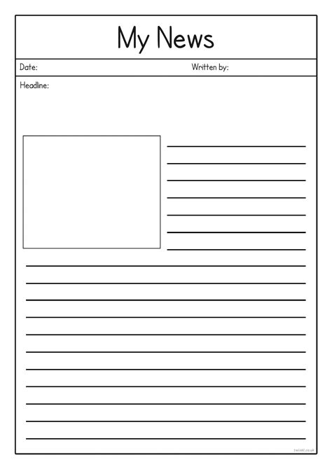 Printable Blank Newspaper Template Free - Free Word Template