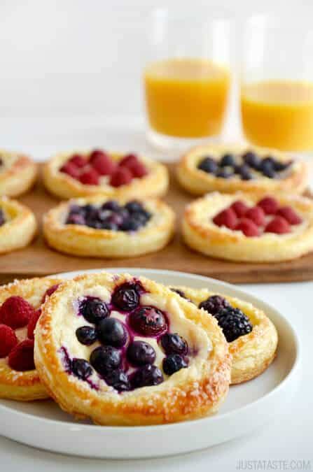 Just a Taste | Fruit and Cream Cheese Breakfast Pastries