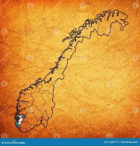 Rogaland Region on Administration Map of Norway Stock Illustration ...