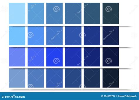 Blue Color Palette. Pastel Color Sky. Gradient Color. Vector ...