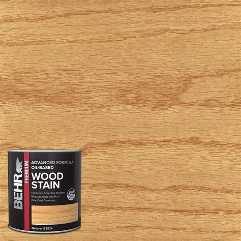 BEHR 1 qt. #TIS-524 Natural Transparent Oil-Based Advanced Formula ...